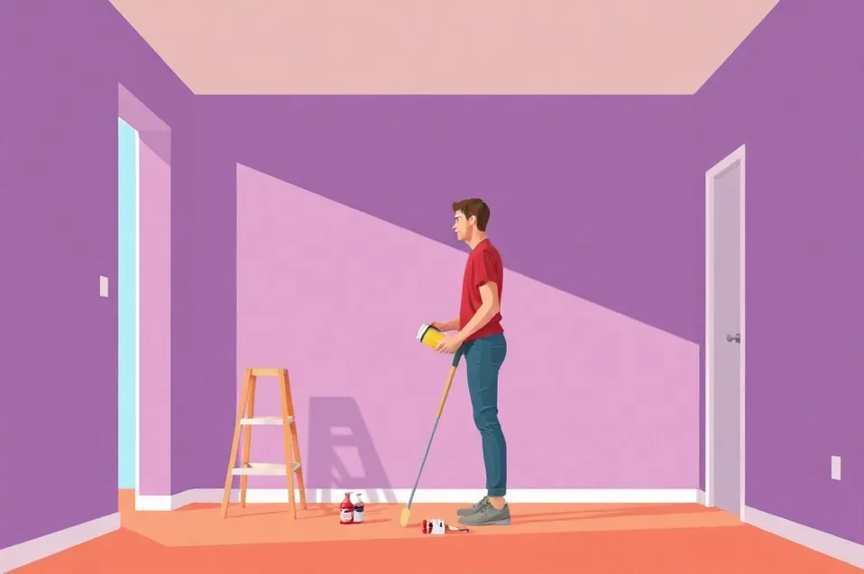 Intérieur rénové après travaux de peinture à Cognac
